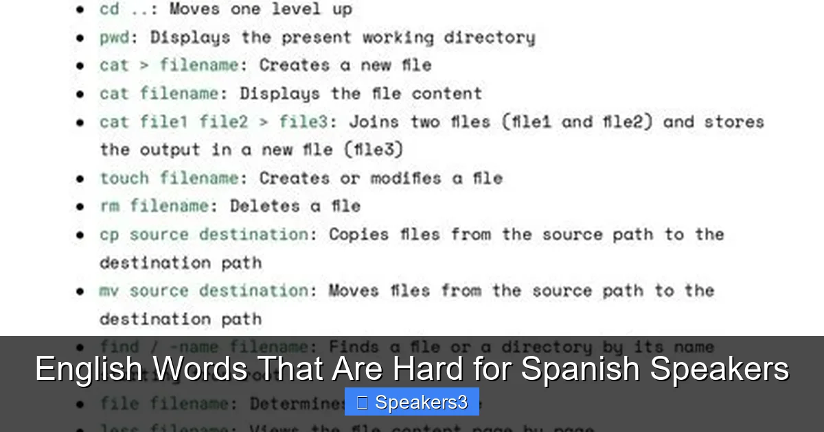 English Words That Are Hard for Spanish Speakers