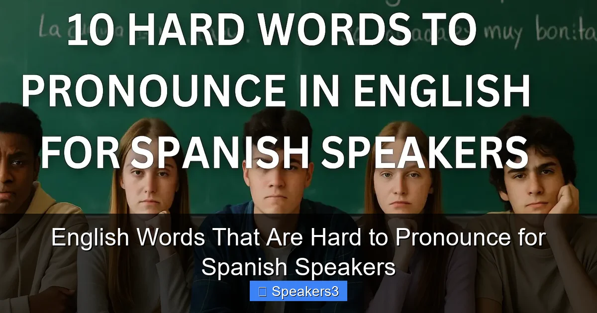 English Words That Are Hard to Pronounce for Spanish Speakers