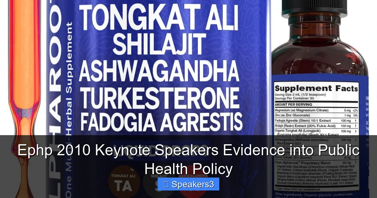 Ephp 2010 Keynote Speakers Evidence into Public Health Policy