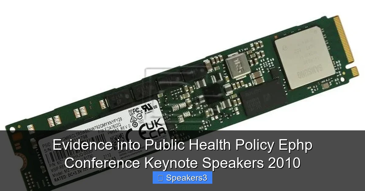Evidence into Public Health Policy Ephp Conference Keynote Speakers 2010