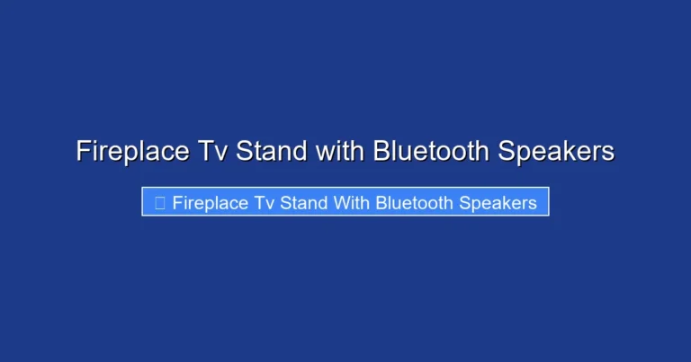 Fireplace Tv Stand with Bluetooth Speakers