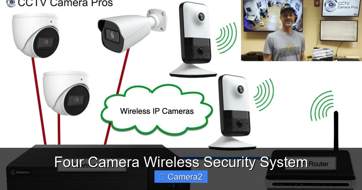 Four Camera Wireless Security System