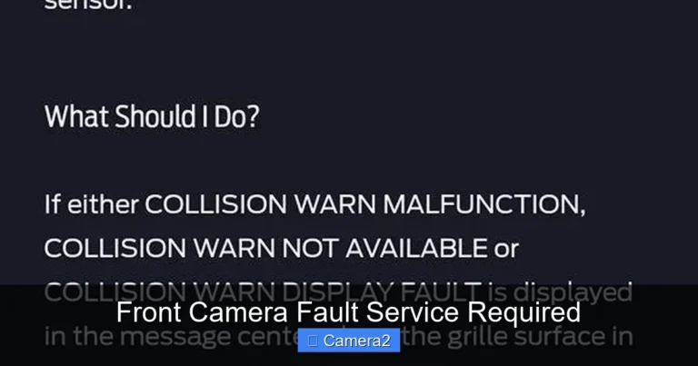 Front Camera Fault Service Required