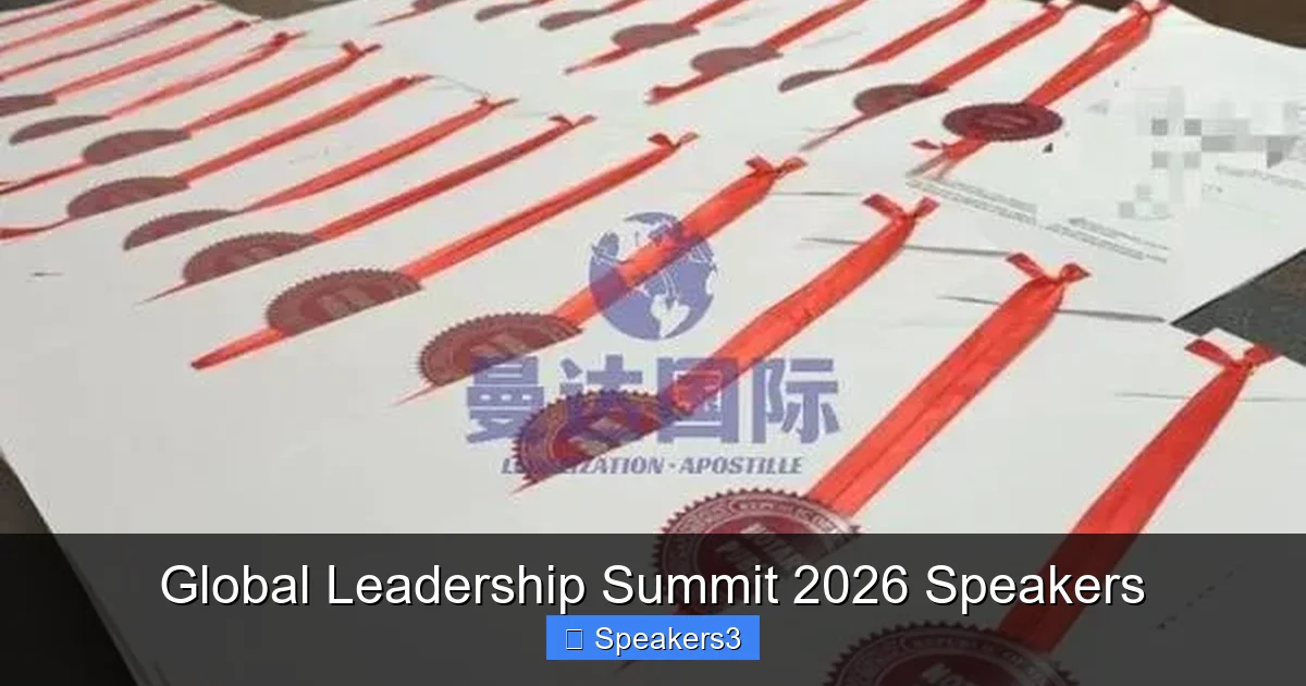 Global Leadership Summit 2026 Speakers
