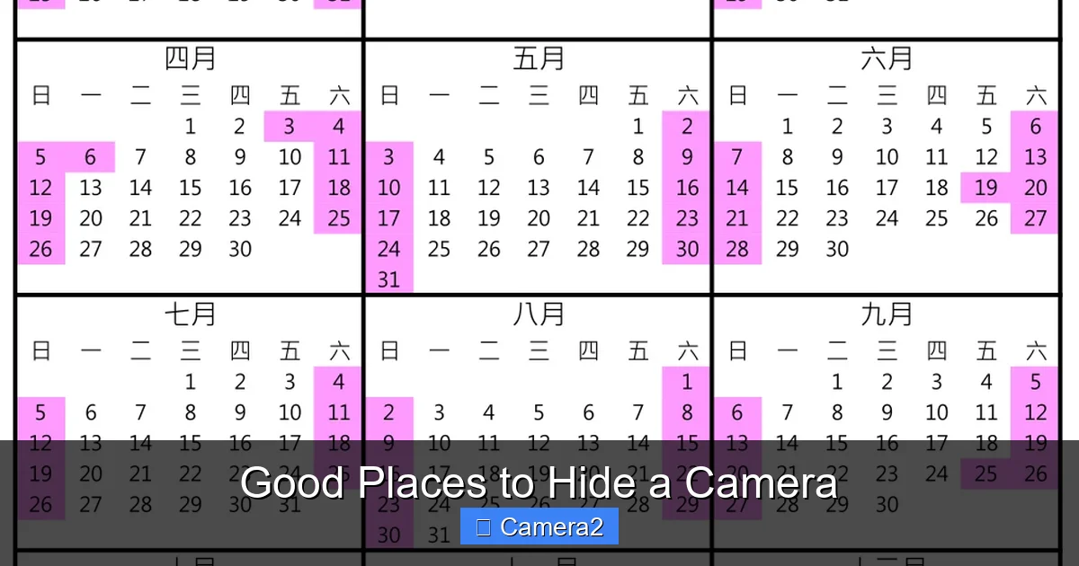 Good Places to Hide a Camera