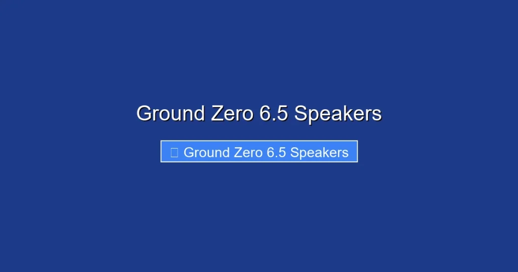 Ground Zero 6.5 Speakers