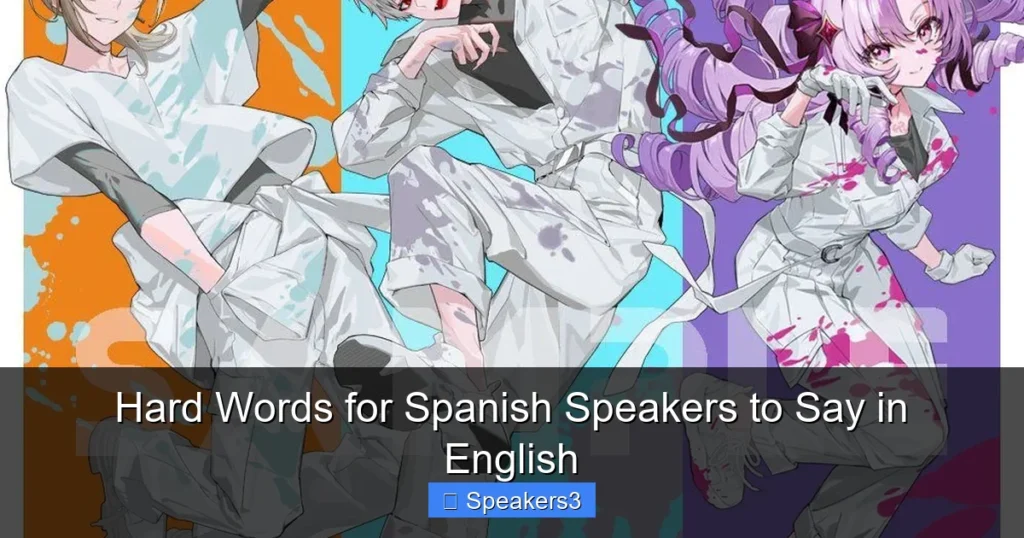 Hard Words for Spanish Speakers to Say in English