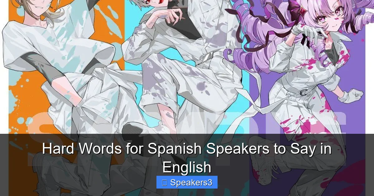 Hard Words for Spanish Speakers to Say in English