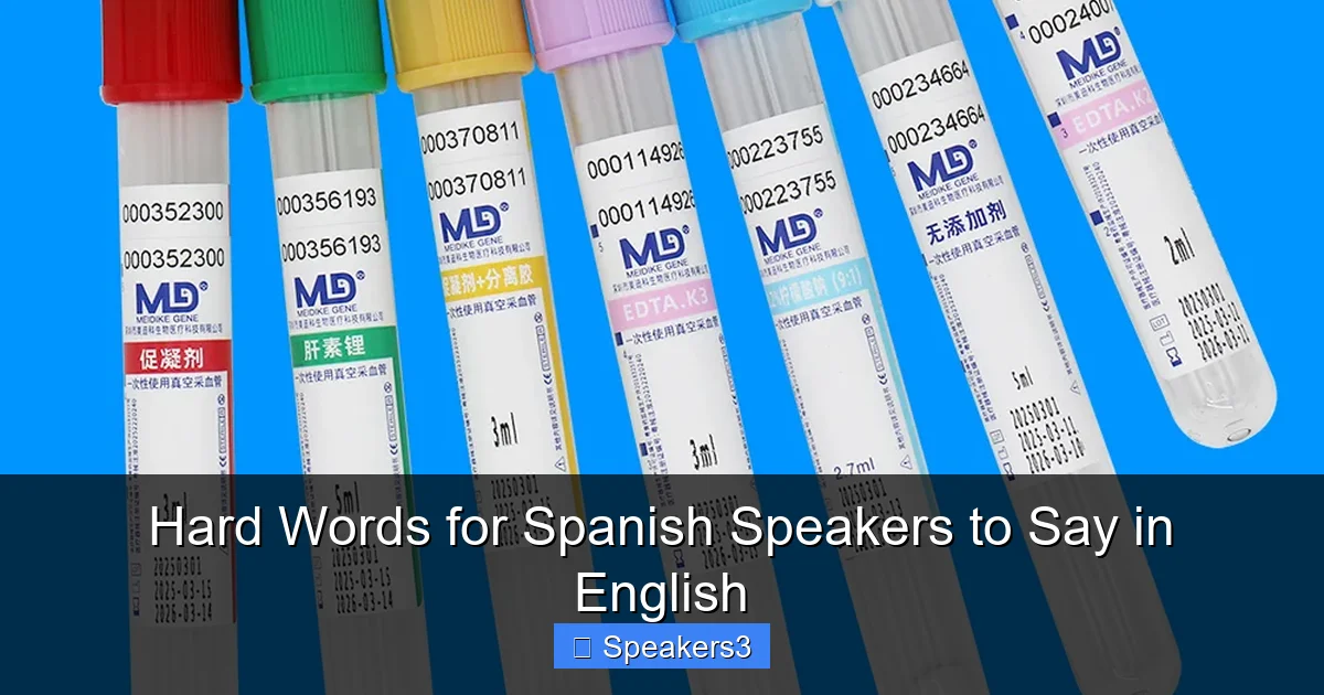 Hard Words for Spanish Speakers to Say in English