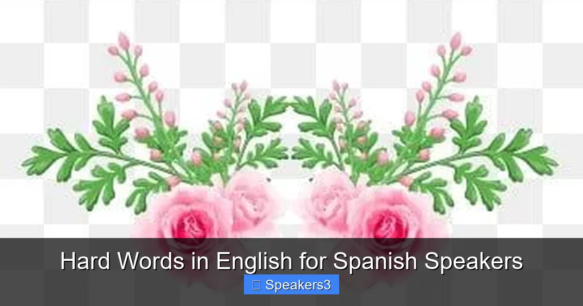 Hard Words in English for Spanish Speakers