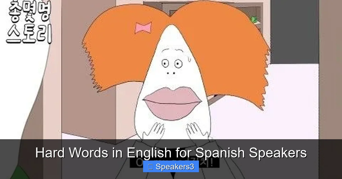 Hard Words in English for Spanish Speakers