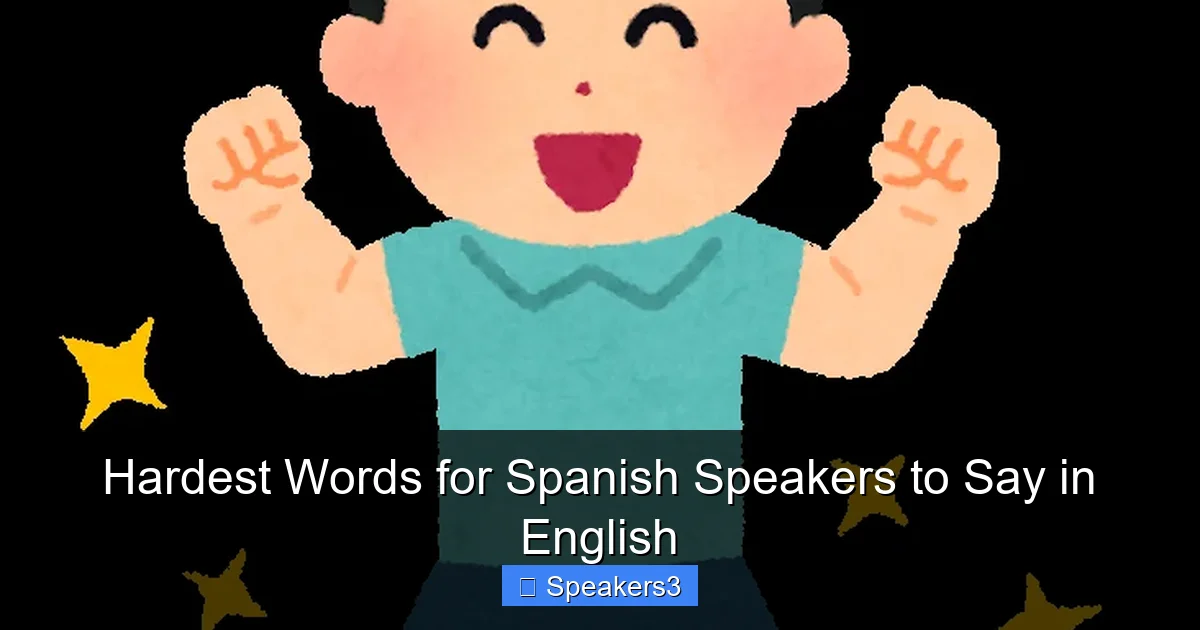 Hardest Words for Spanish Speakers to Say in English