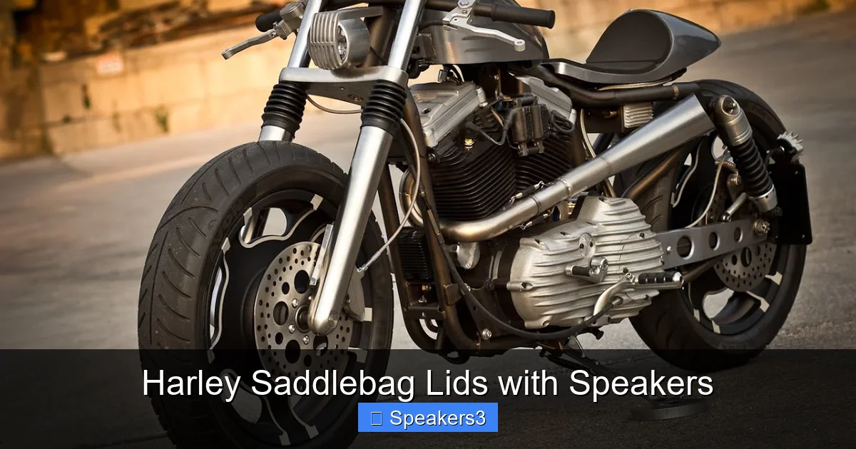 Harley Saddlebag Lids with Speakers