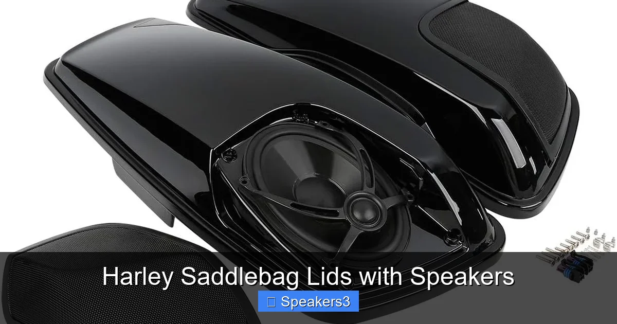 Harley Saddlebag Lids with Speakers