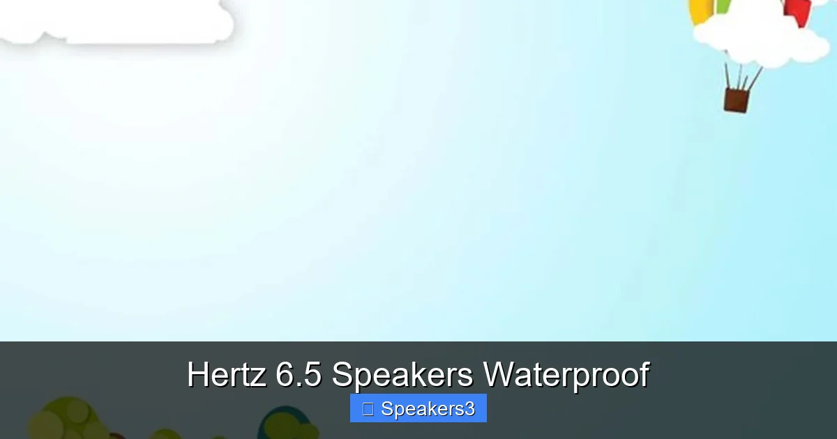 Hertz 6.5 Speakers Waterproof