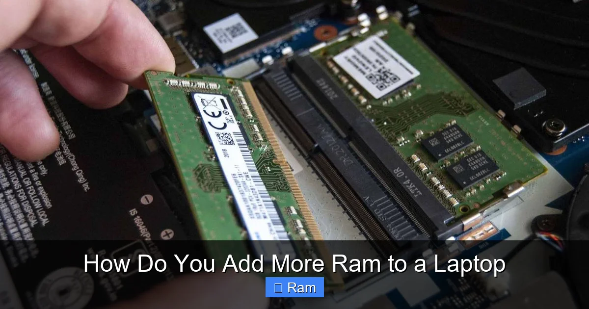 How Do You Add More Ram to a Laptop
