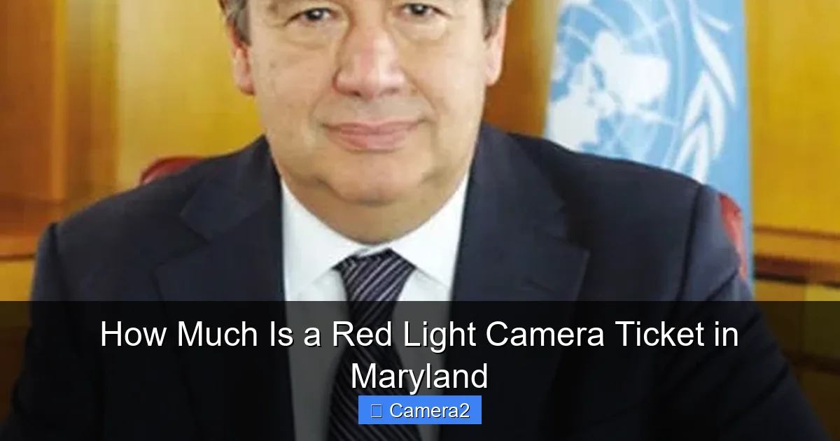 How Much Is a Red Light Camera Ticket in Maryland
