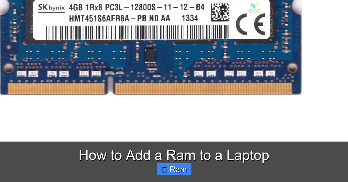 How to Add a Ram to a Laptop