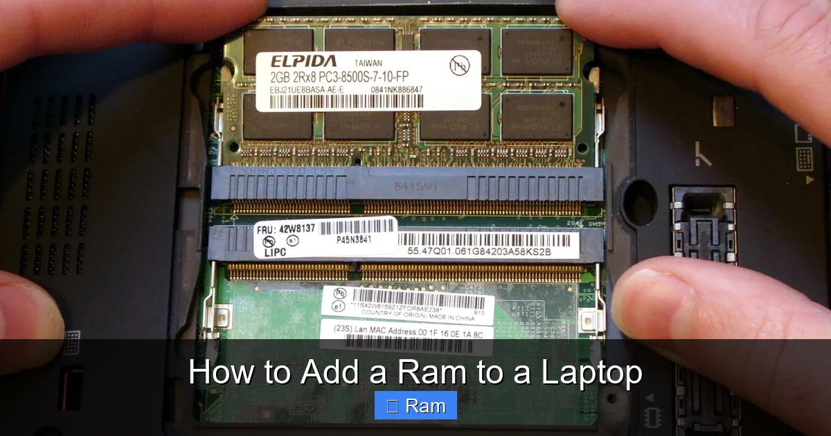 How to Add a Ram to a Laptop