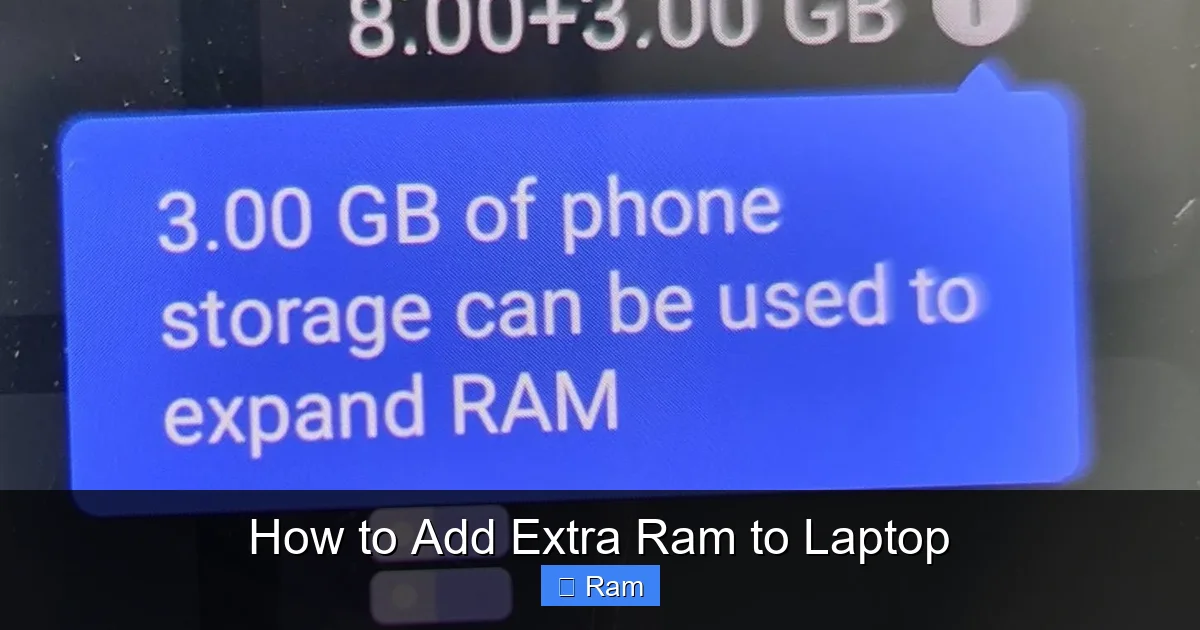 How to Add Extra Ram to Laptop