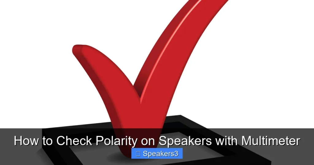 How to Check Polarity on Speakers with Multimeter