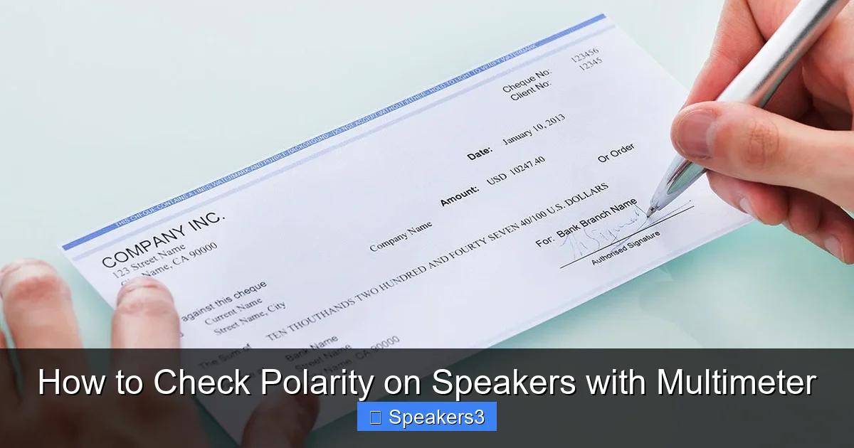 How to Check Polarity on Speakers with Multimeter