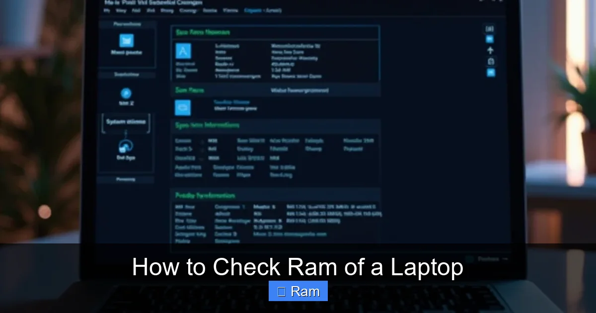 How to Check Ram of a Laptop