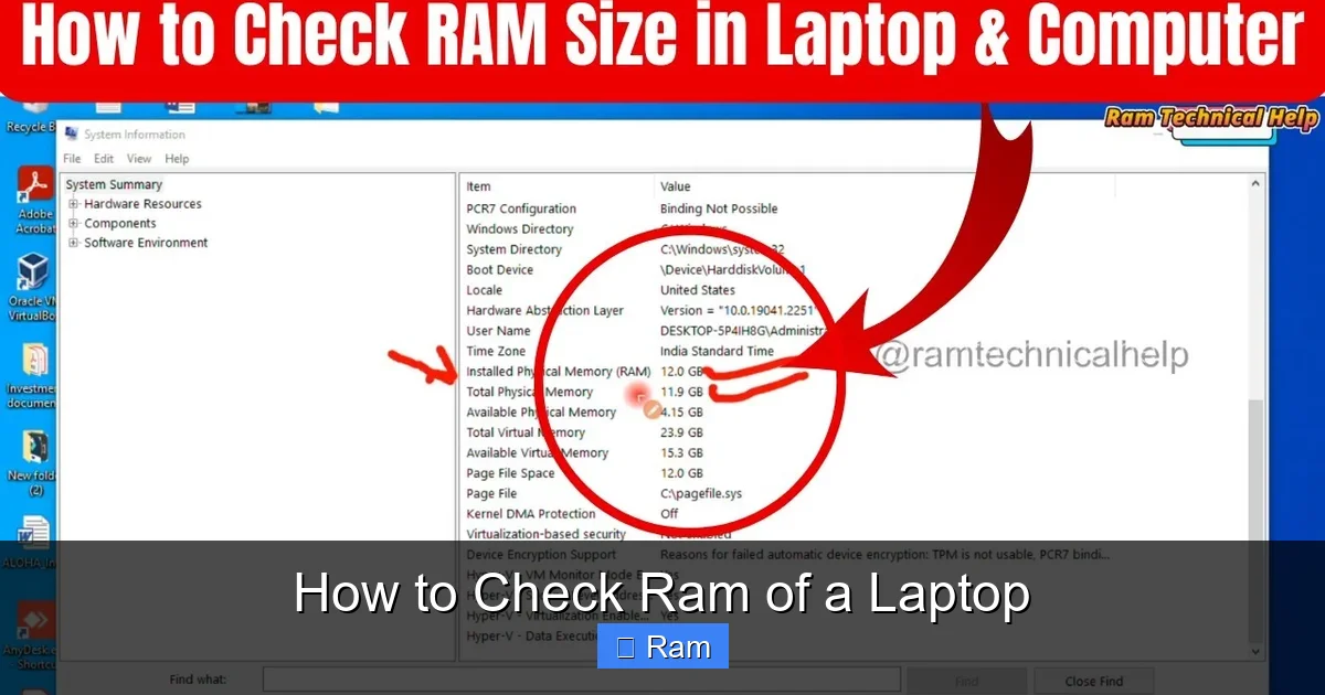 How to Check Ram of a Laptop