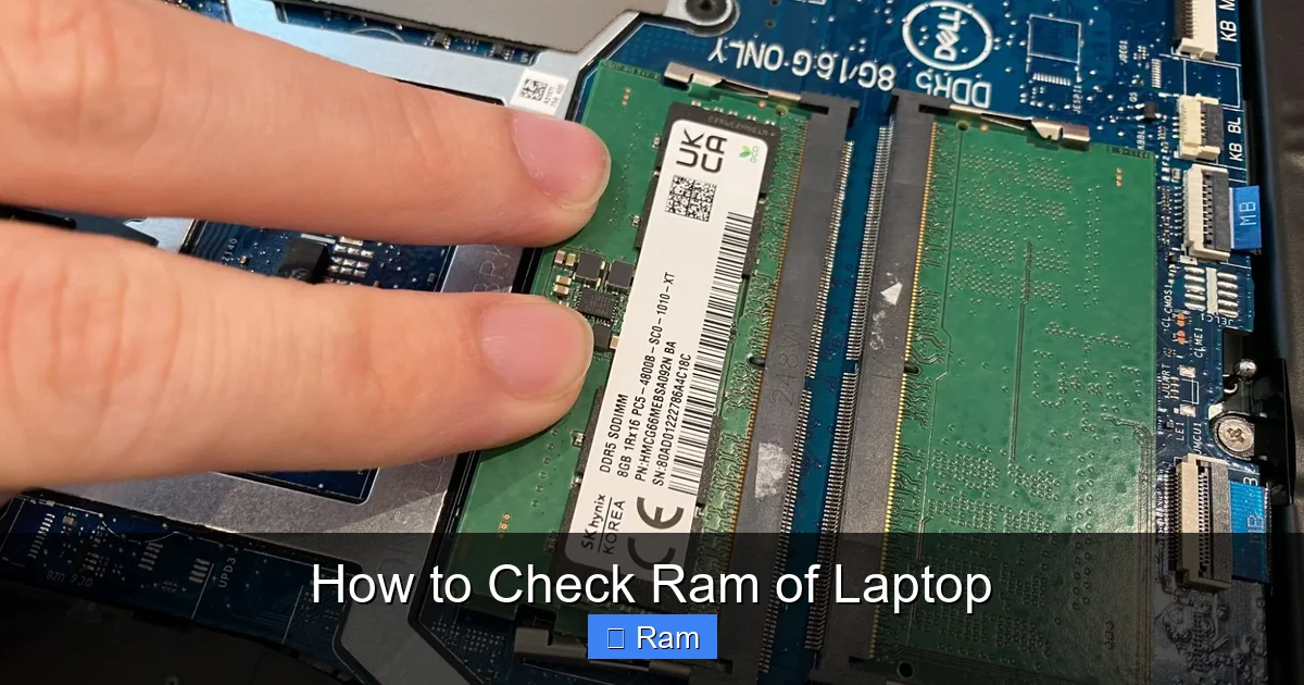 How to Check Ram of Laptop