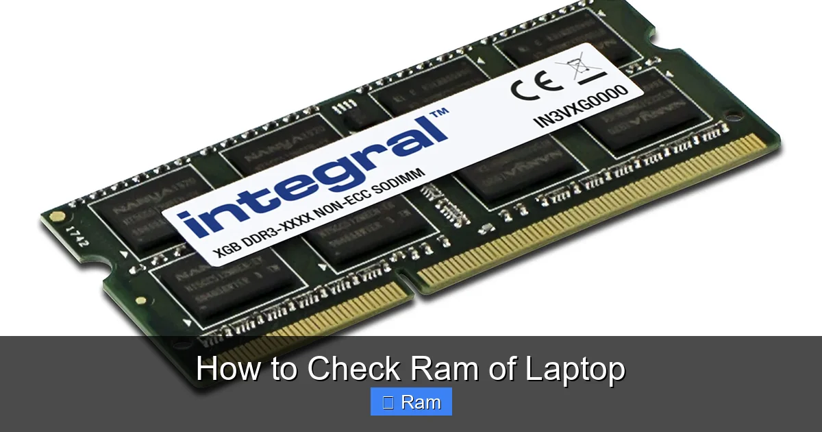 How to Check Ram of Laptop