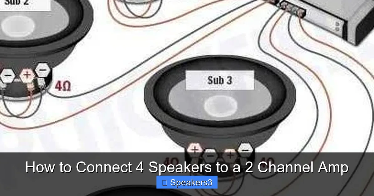 How to Connect 4 Speakers to a 2 Channel Amp
