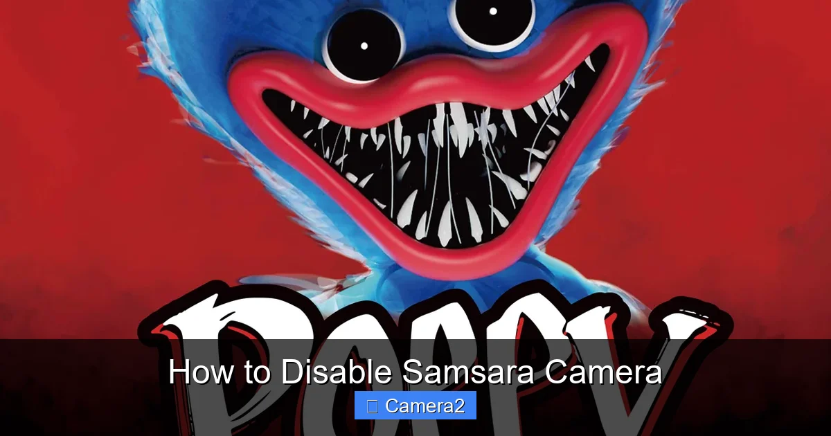 How to Disable Samsara Camera