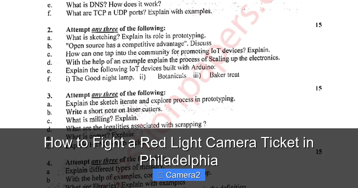 How to Fight a Red Light Camera Ticket in Philadelphia