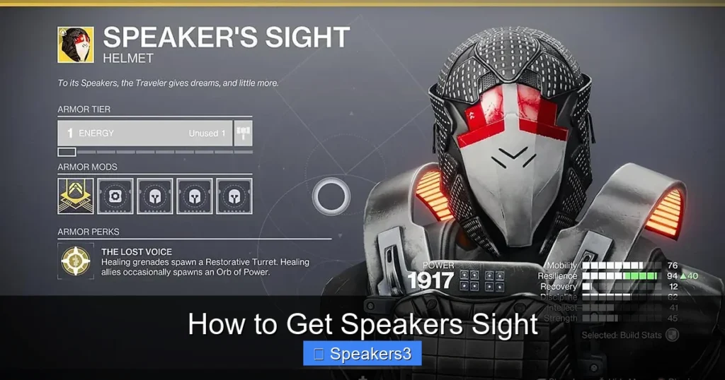 How to Get Speakers Sight