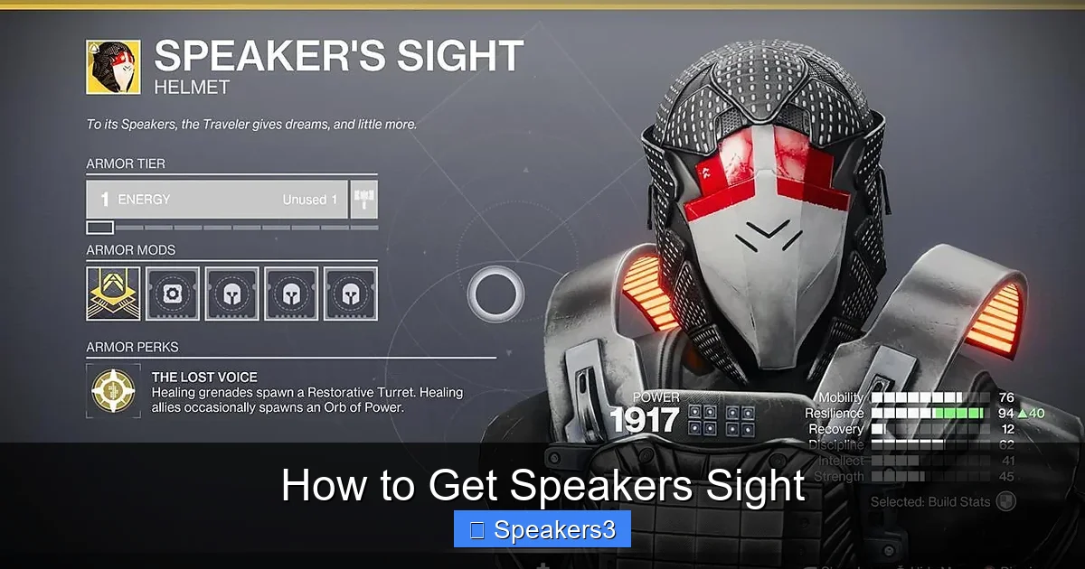 How to Get Speakers Sight