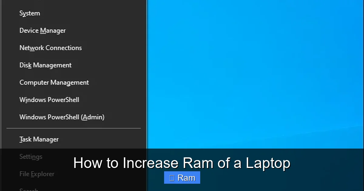 How to Increase Ram of a Laptop