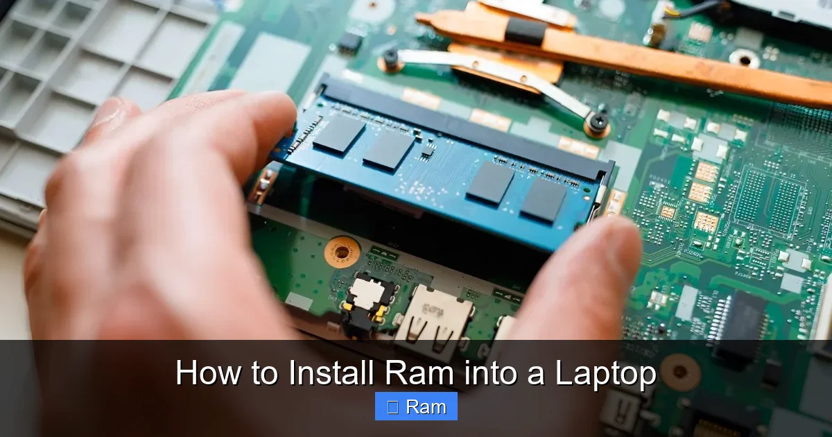 How to Install Ram into a Laptop