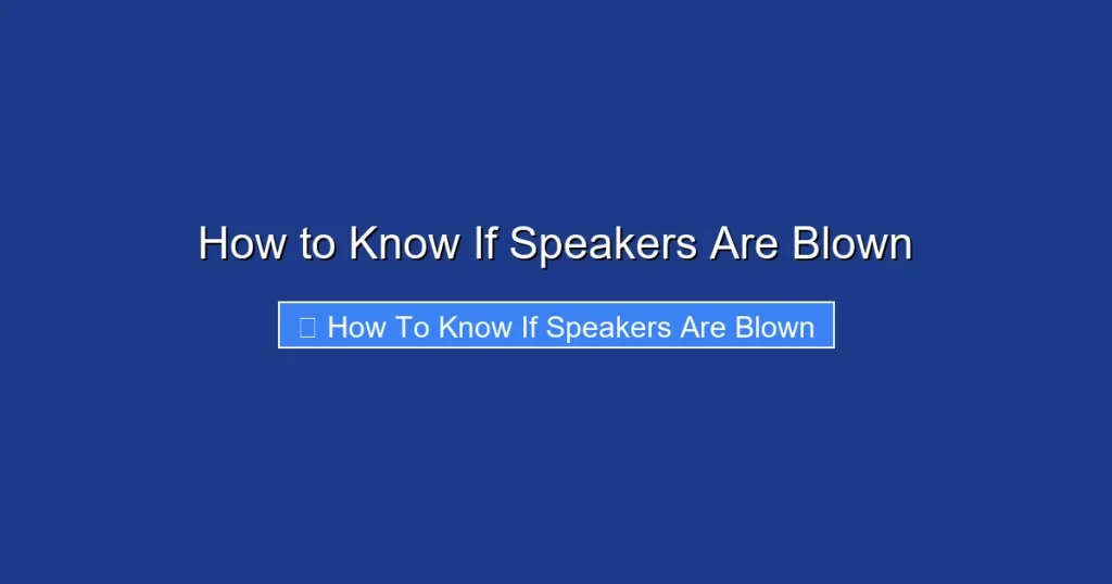 How to Know If Speakers Are Blown