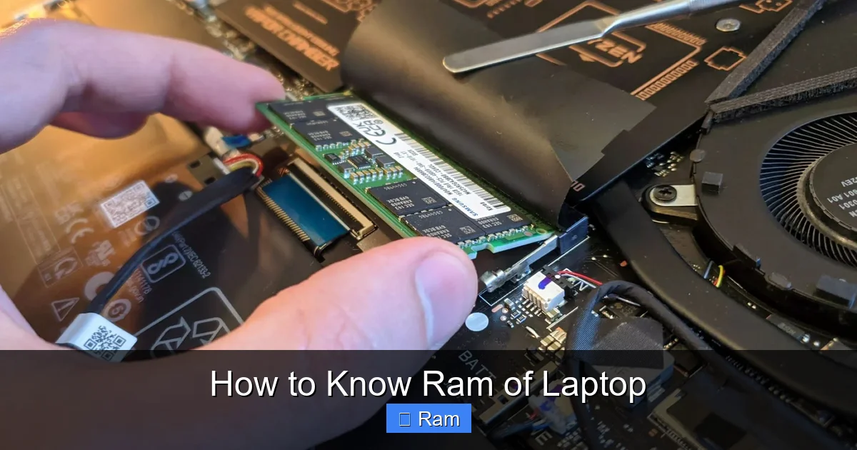 How to Know Ram of Laptop
