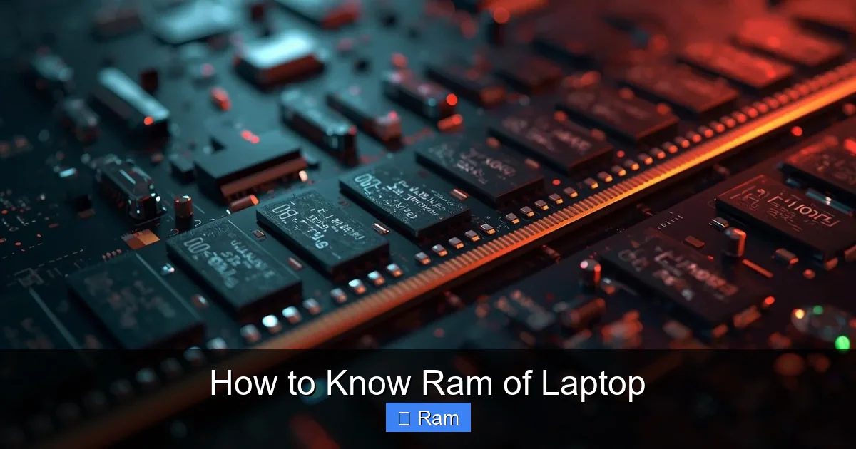 How to Know Ram of Laptop