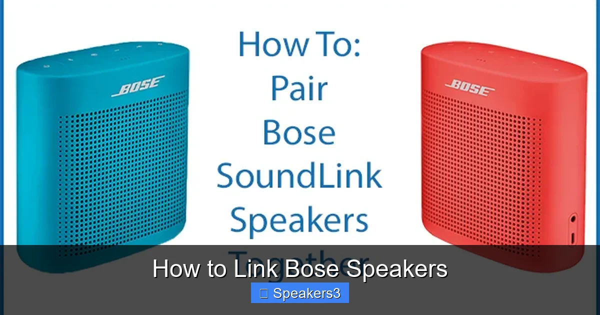 How to Link Bose Speakers