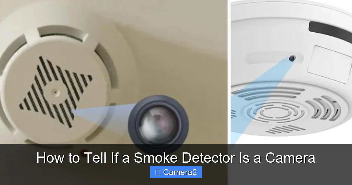 How to Tell If a Smoke Detector Is a Camera