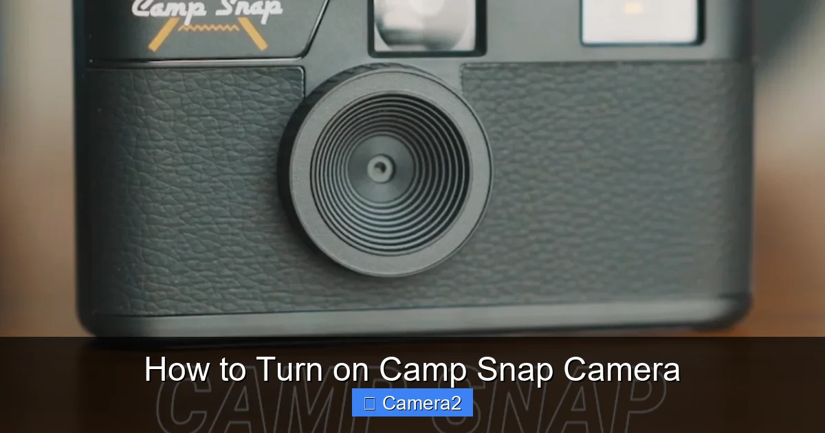 How to Turn on Camp Snap Camera