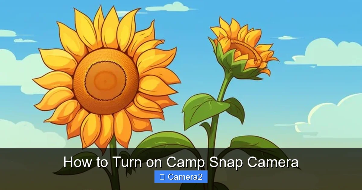 How to Turn on Camp Snap Camera