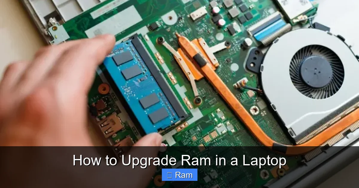 How to Upgrade Ram in a Laptop