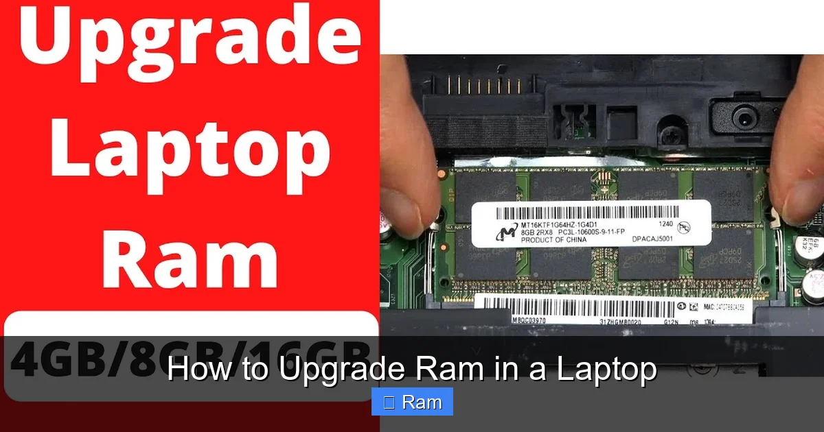 How to Upgrade Ram in a Laptop