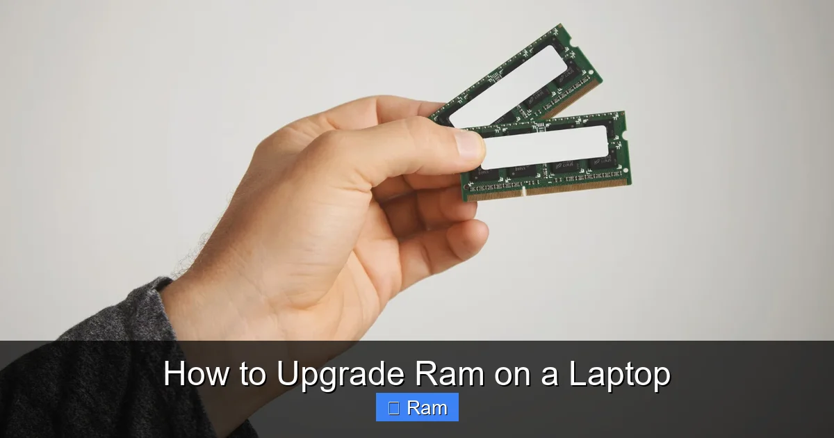 How to Upgrade Ram on a Laptop