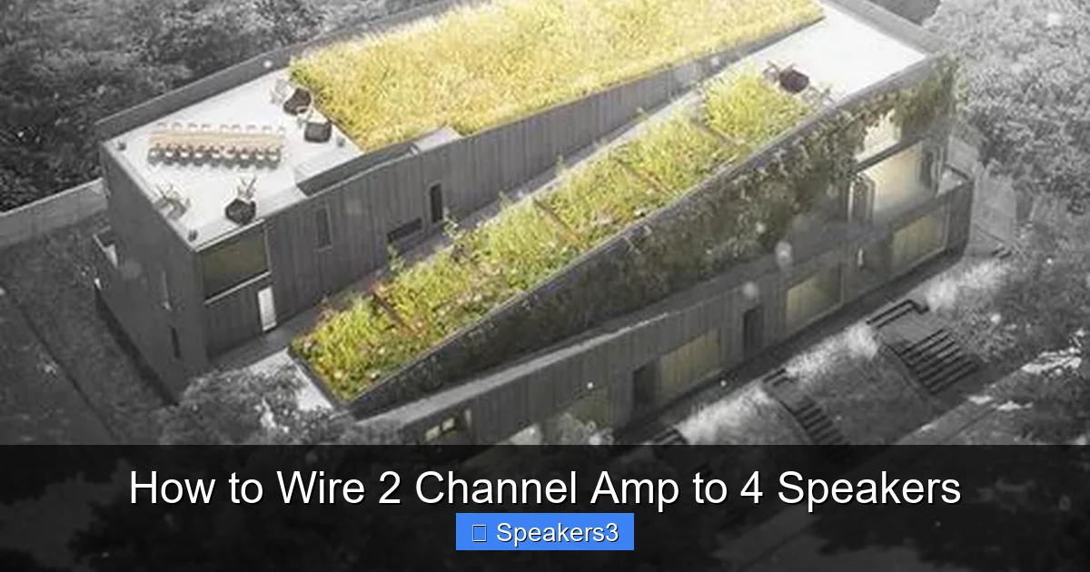How to Wire 2 Channel Amp to 4 Speakers