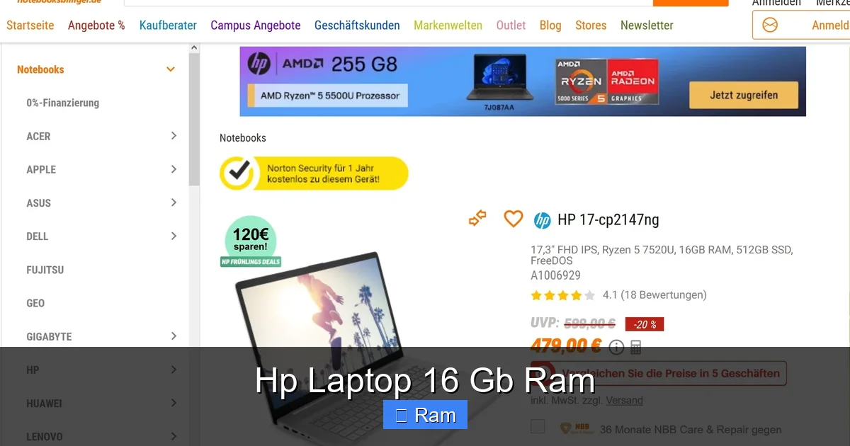 Hp Laptop 16 Gb Ram