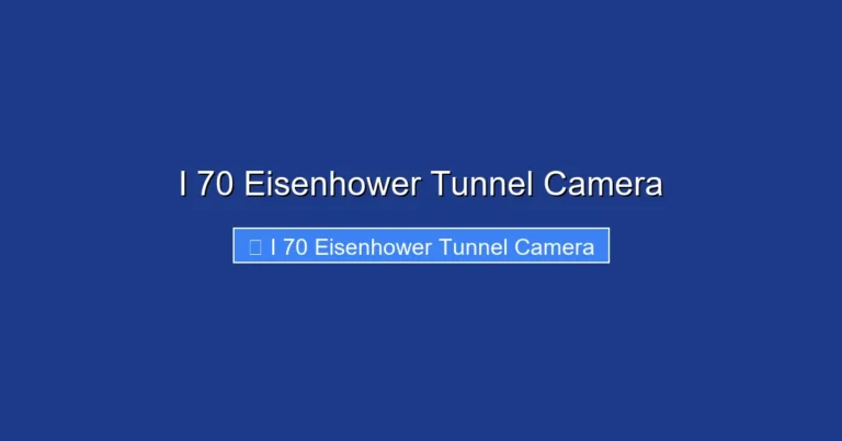 I 70 Eisenhower Tunnel Camera